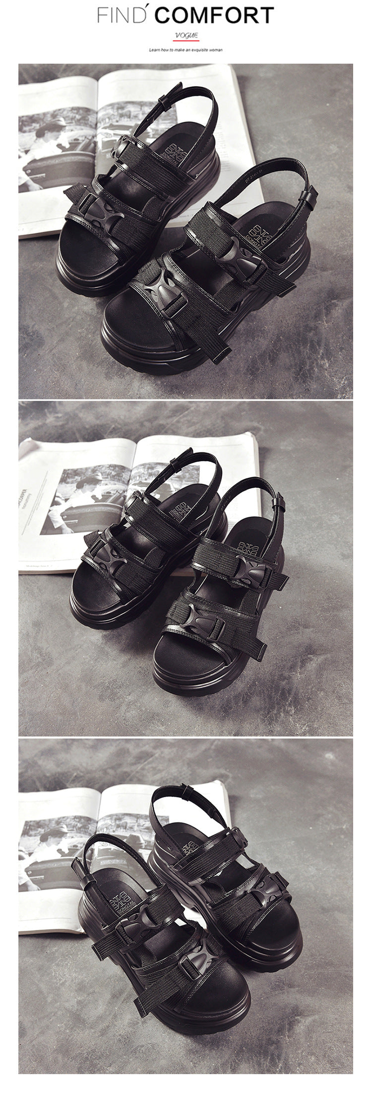 Women's Elegant Sandal - Thick-Soled Muffin