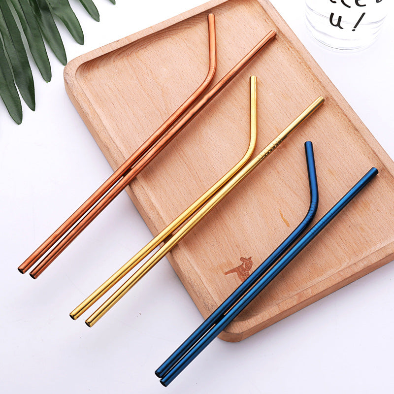 Food grade 304 stainless steel colored metal straw