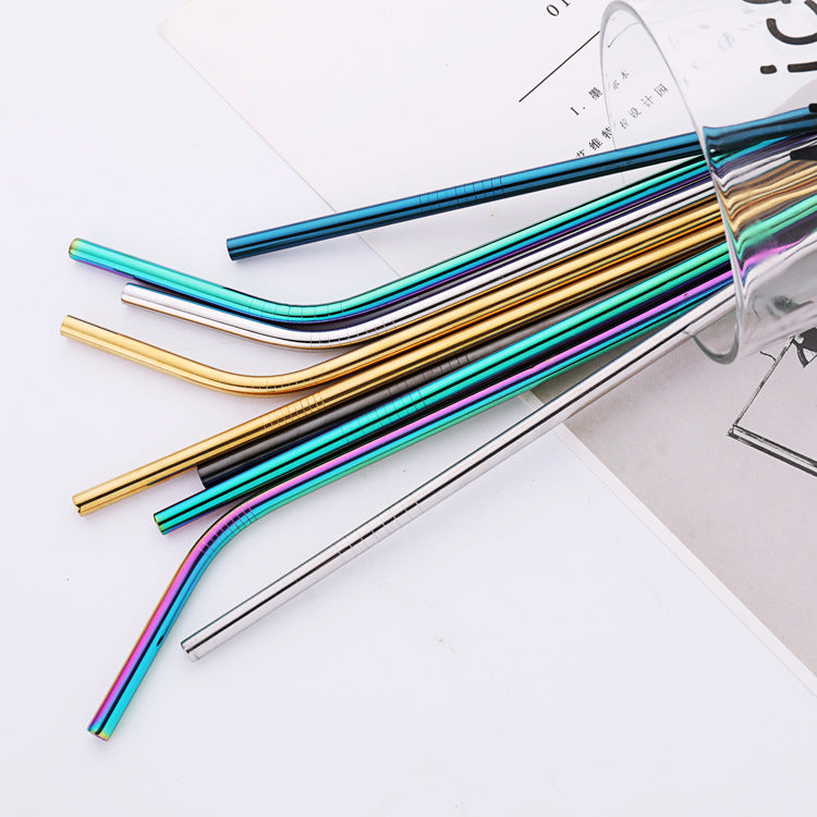 Food grade 304 stainless steel colored metal straw