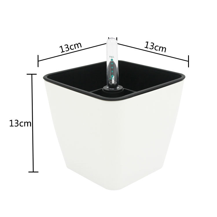 Automatic water-absorbing porcelain-like small flower pot
