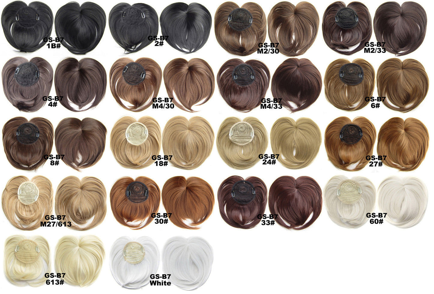 Human scalp cover - top cover white hair