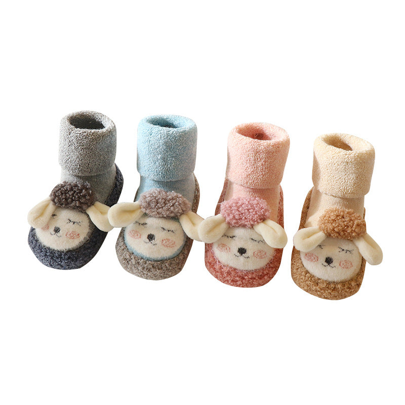 Baby floor sock - Terry cute mid-calf children's / toddler shoes & socks cartoon non-slip baby socks