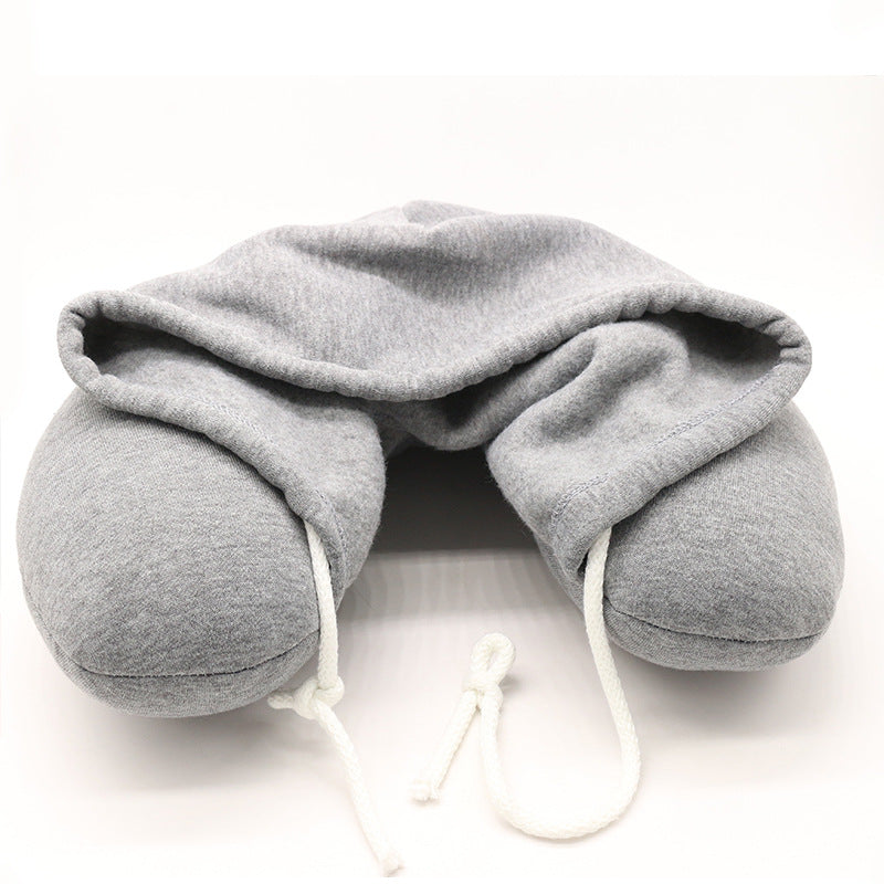 Hooded U-type nap cervical pillow micro-particle ---- Travel Pillow