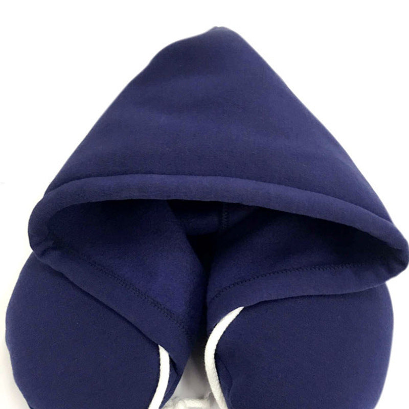 Hooded U-type nap cervical pillow micro-particle ---- Travel Pillow