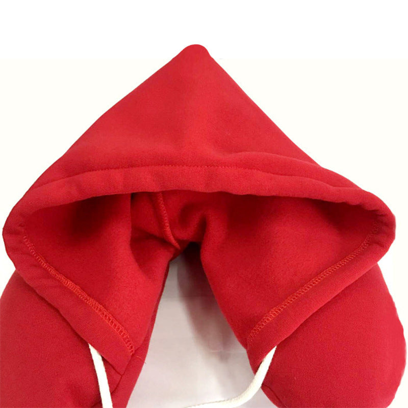 Hooded U-type nap cervical pillow micro-particle ---- Travel Pillow