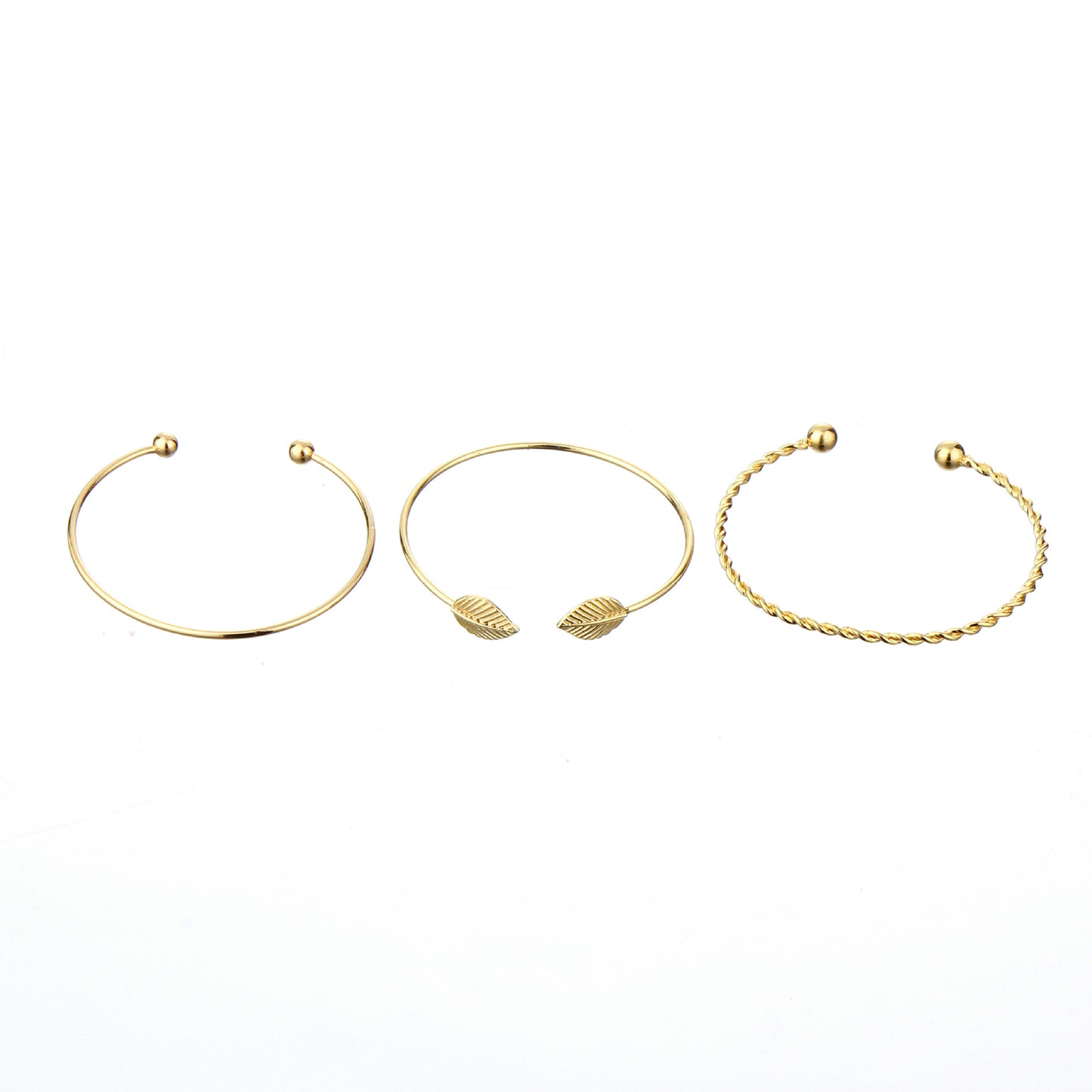 Bracelets - leaf ball alloy bracelet