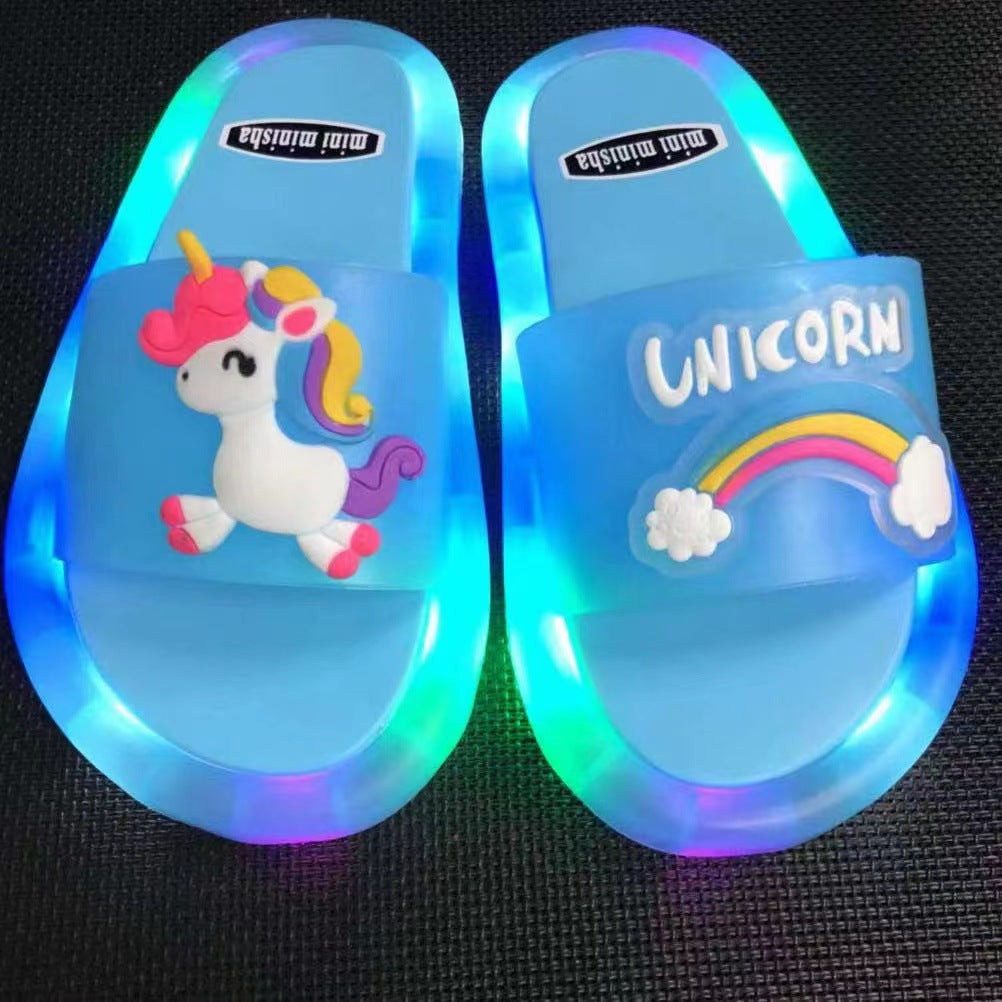 Children's slippers -- shiny lights - boys and girls children's luminous sandals