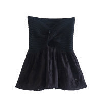 Women's clothing - Spring new Splicing Sexy Slim Tube Top Knitted Short Top