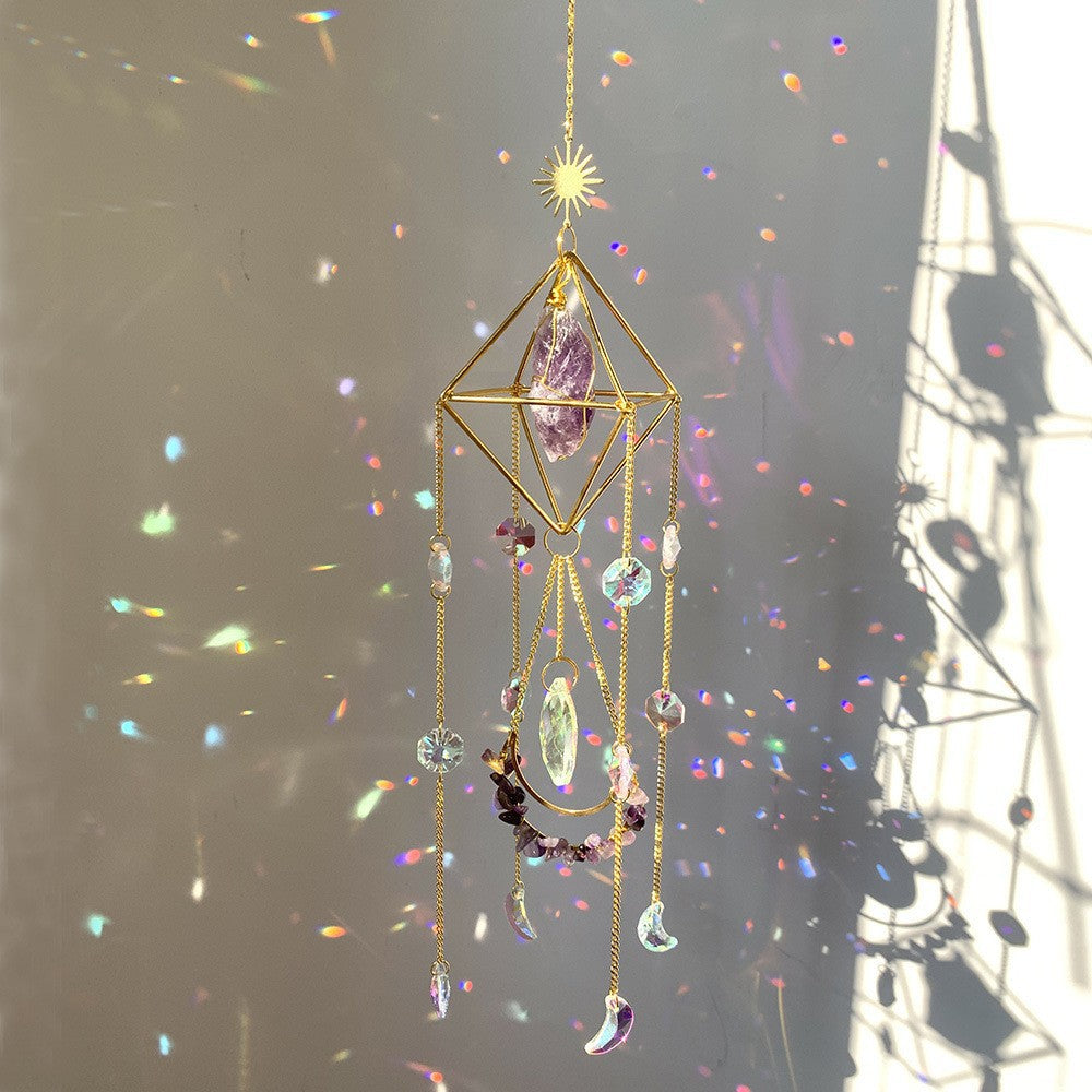 Crystal sun catcher diamond sun catcher hanging decoration living room balcony wind chime ornaments