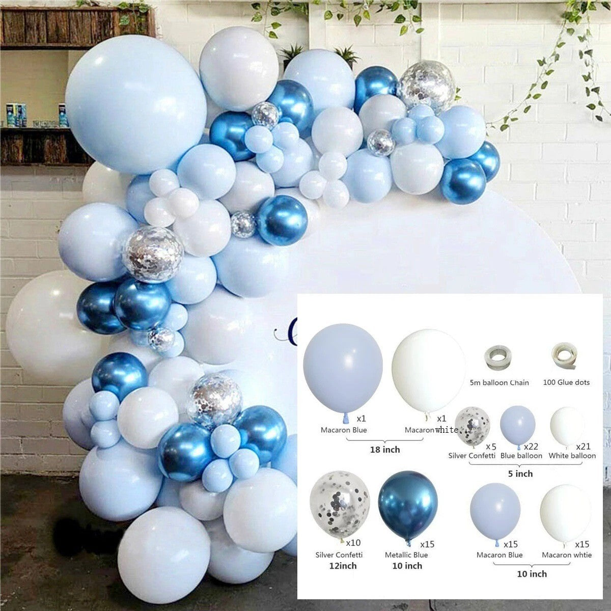 Balloon Chain - Suit - Birthday - Wedding - Graduation - Christmas - Baby Shower - Decoration