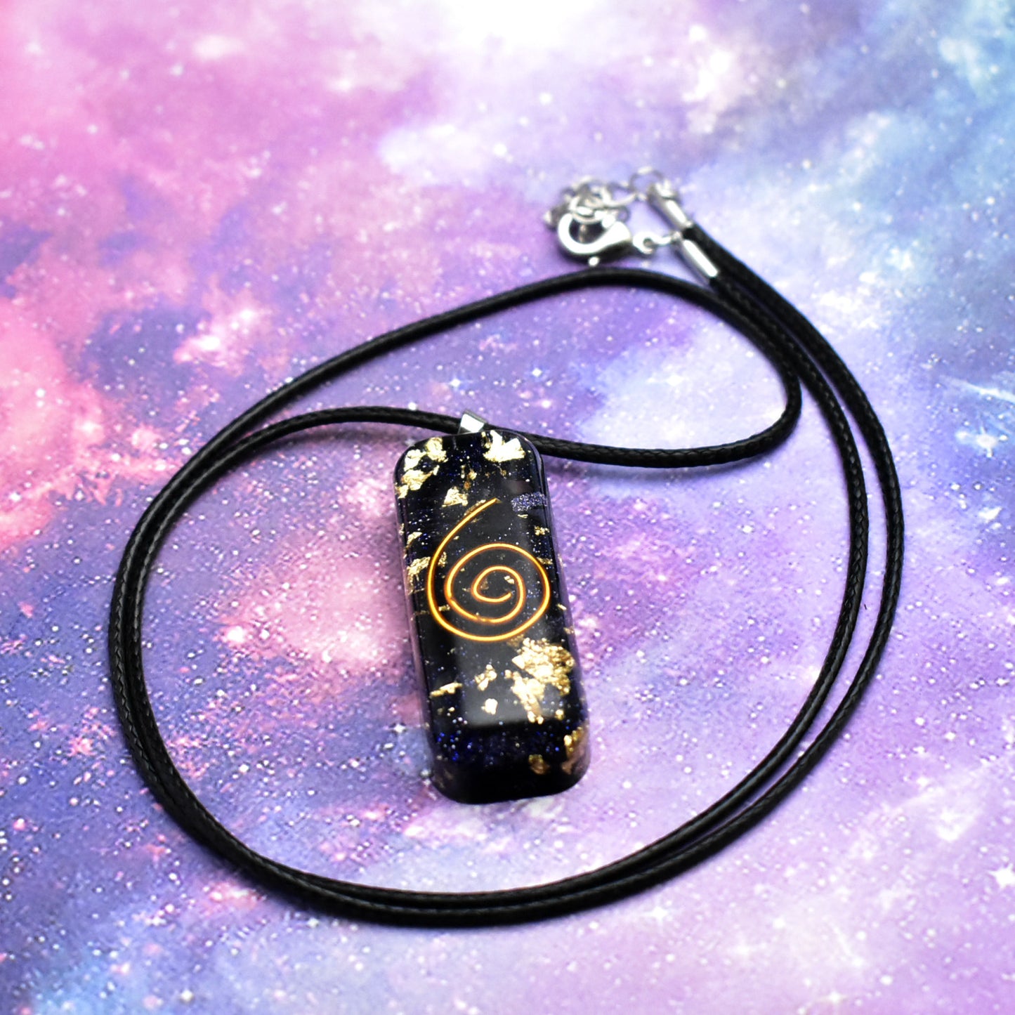 Ogan Pendant Orgonite Natural Crystal Epoxy Pendant Blue Sandstone Pendant