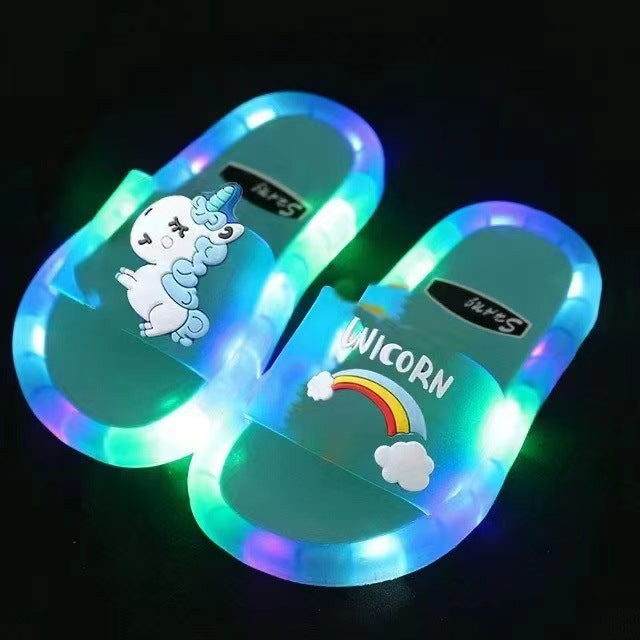 Children's slippers -- shiny lights - boys and girls children's luminous sandals