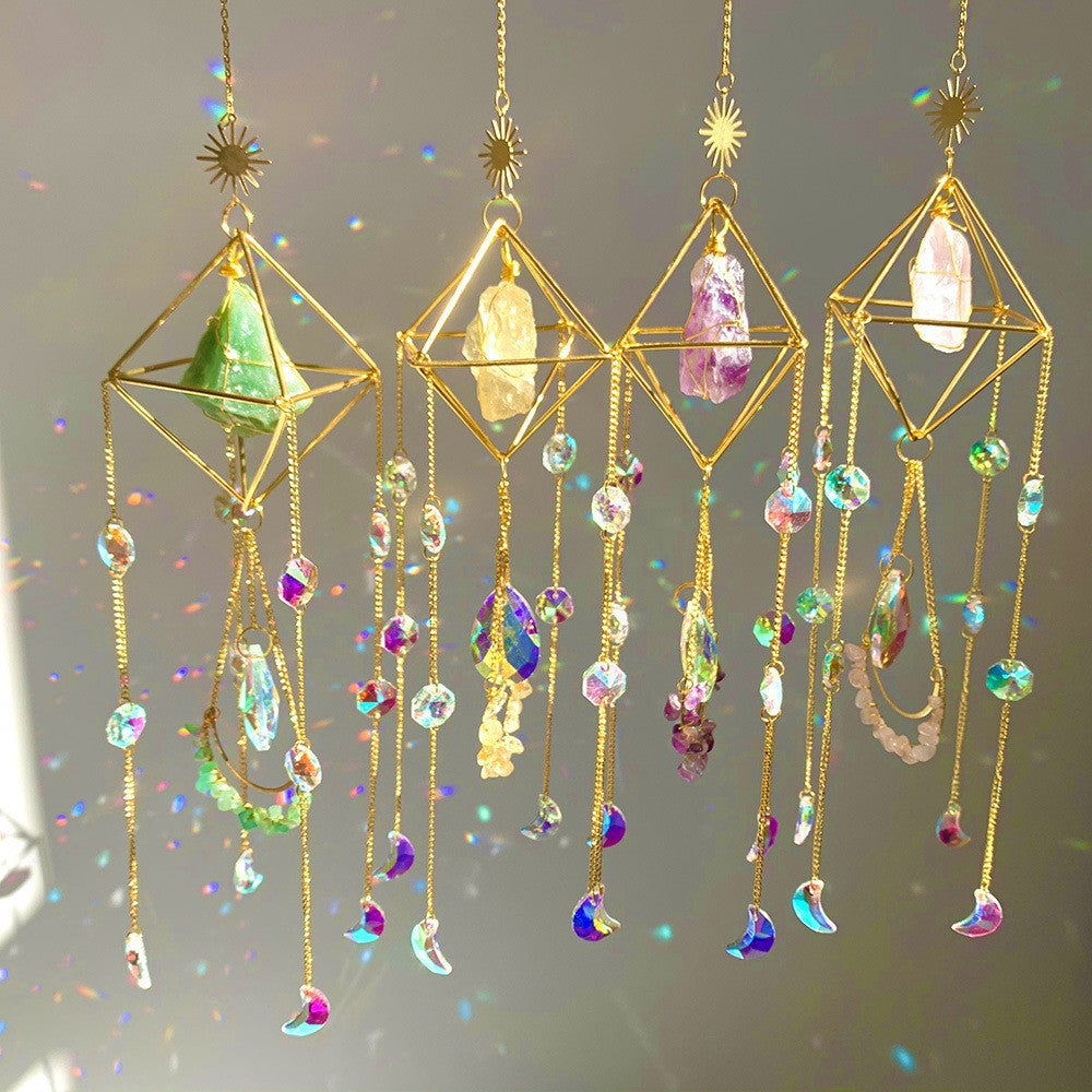 Crystal sun catcher diamond sun catcher hanging decoration living room balcony wind chime ornaments