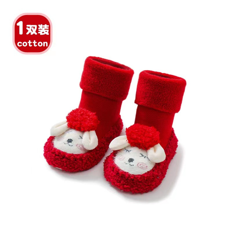 Baby floor sock - Terry cute mid-calf children's / toddler shoes & socks cartoon non-slip baby socks