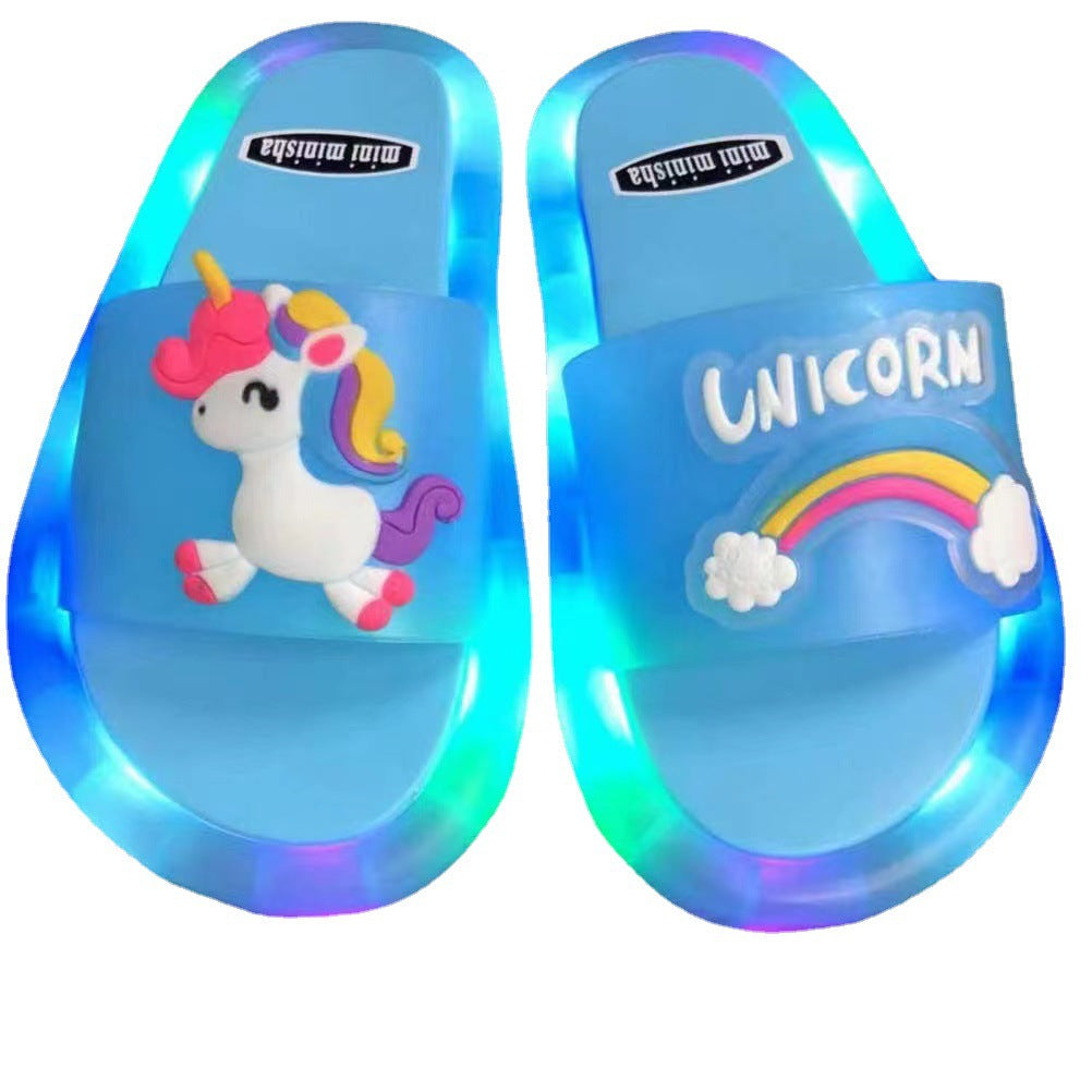 Children's slippers -- shiny lights - boys and girls children's luminous sandals