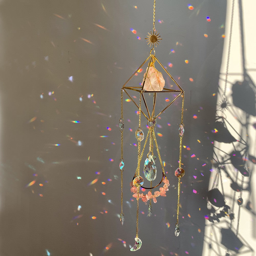 Crystal sun catcher diamond sun catcher hanging decoration living room balcony wind chime ornaments