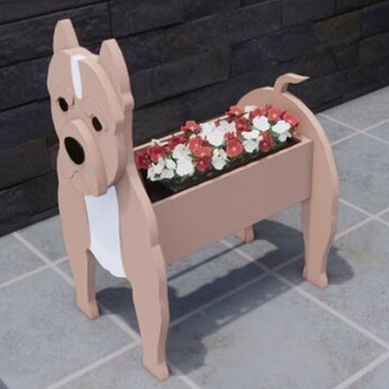 Bulldog PVC pet dog flower pot indoor and outdoor garden ornaments