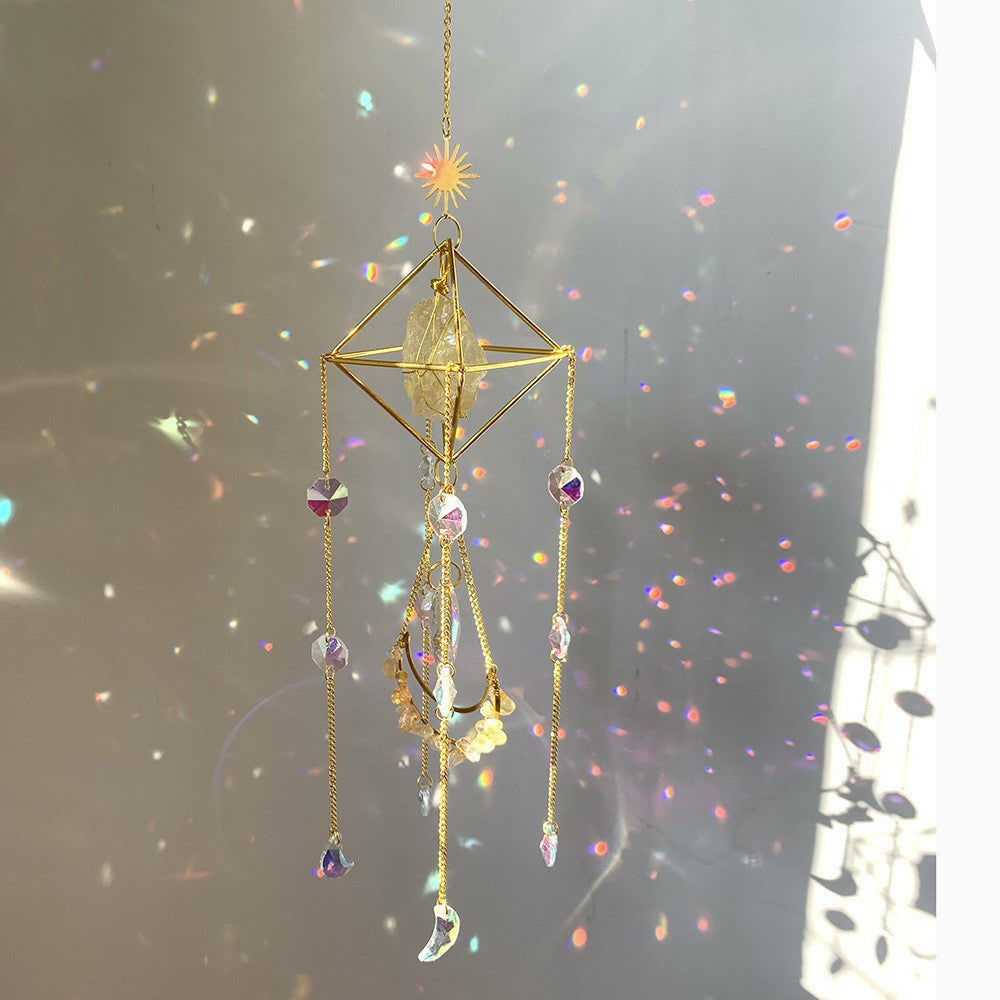 Crystal sun catcher diamond sun catcher hanging decoration living room balcony wind chime ornaments