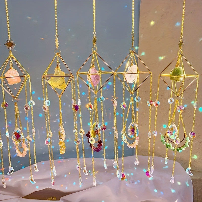 Crystal sun catcher diamond sun catcher hanging decoration living room balcony wind chime ornaments