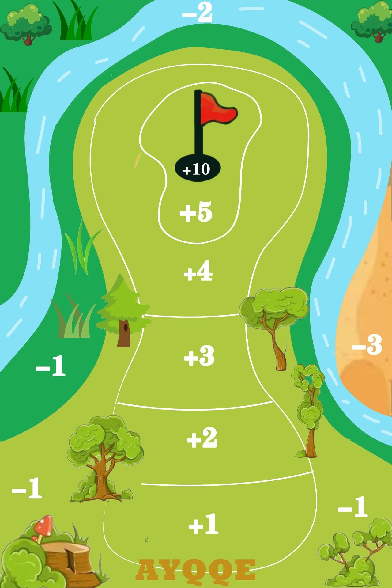 The Casual Golf Game Set -- Hitting Mat Game Mat
