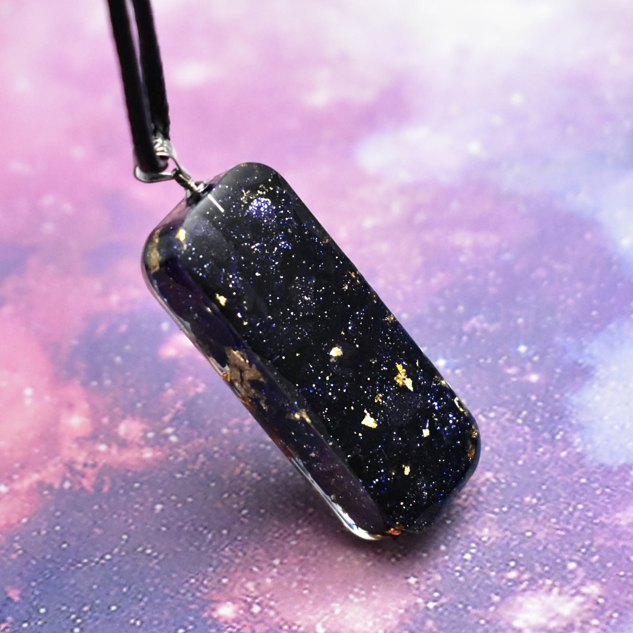 Ogan Pendant Orgonite Natural Crystal Epoxy Pendant Blue Sandstone Pendant