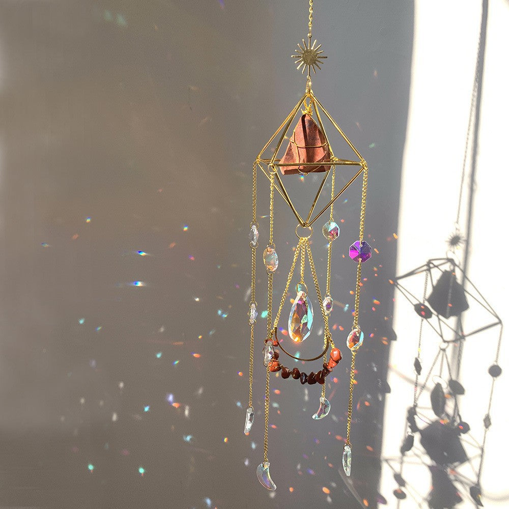 Crystal sun catcher diamond sun catcher hanging decoration living room balcony wind chime ornaments