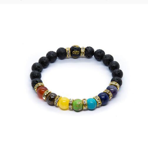 7 Chakra Yoga Fitness Meditation Proverbs Bracelet - Cross-border Hot Sale Natural Stone Crystal Bracelet