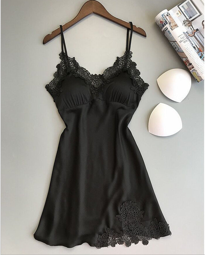Sexy suspender skirt pajamas set