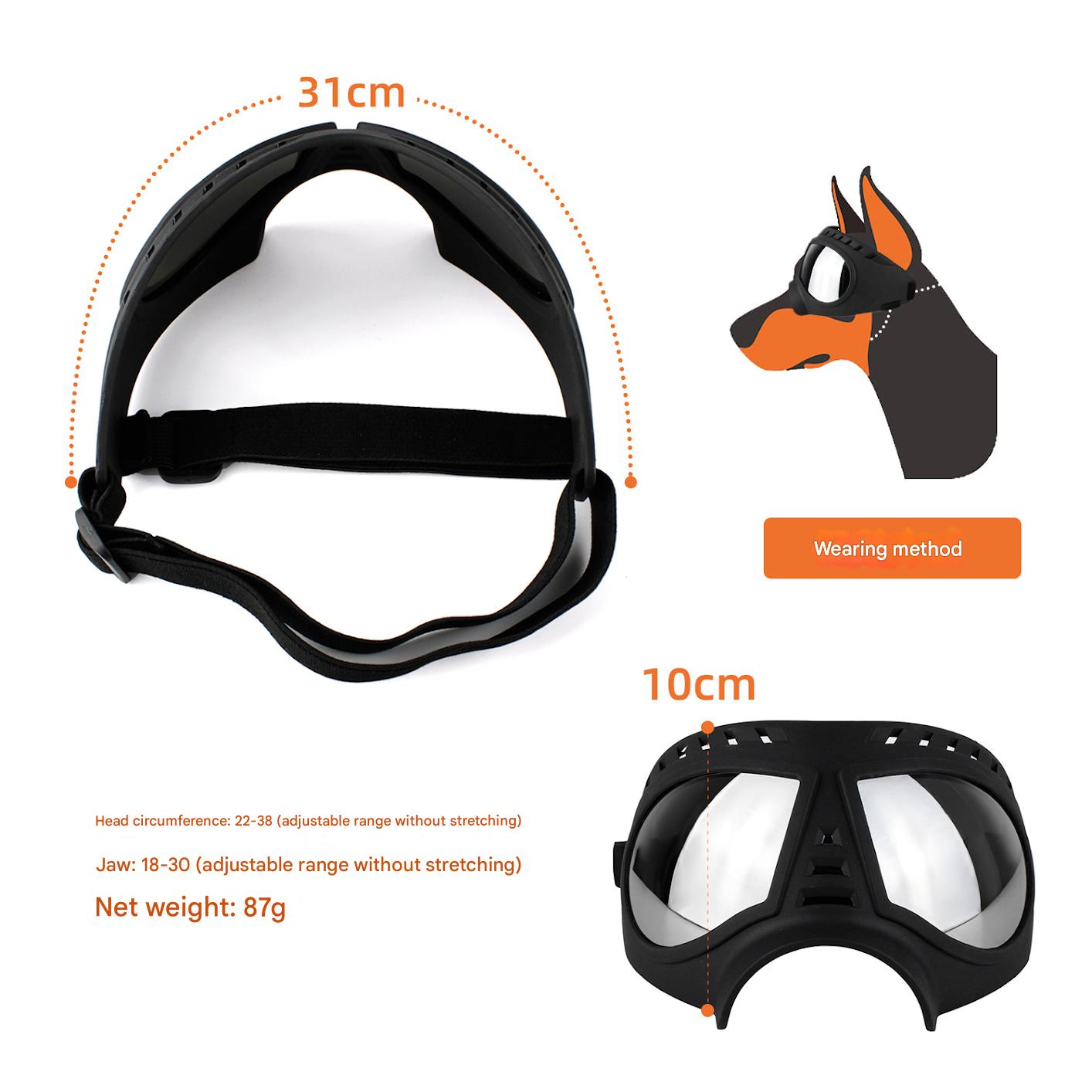 Pet mask glasses - waterproof & snow-proof soft frame goggles