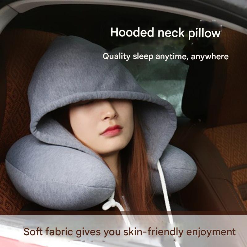 Hooded U-type nap cervical pillow micro-particle ---- Travel Pillow