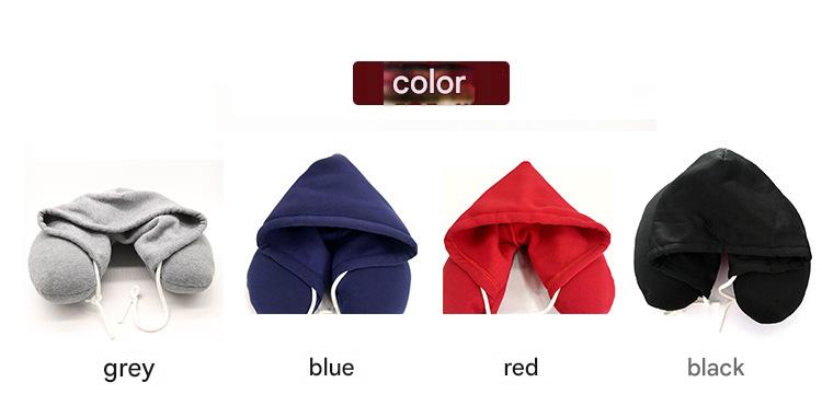 Hooded U-type nap cervical pillow micro-particle ---- Travel Pillow