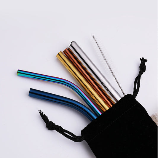 Food grade 304 stainless steel colored metal straw