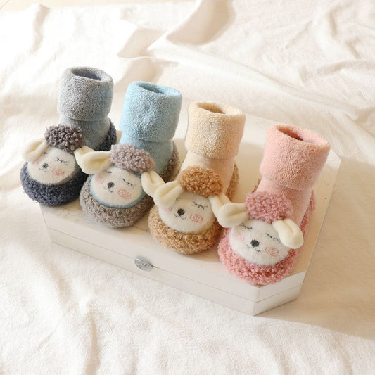 Baby floor sock - Terry cute mid-calf children's / toddler shoes & socks cartoon non-slip baby socks