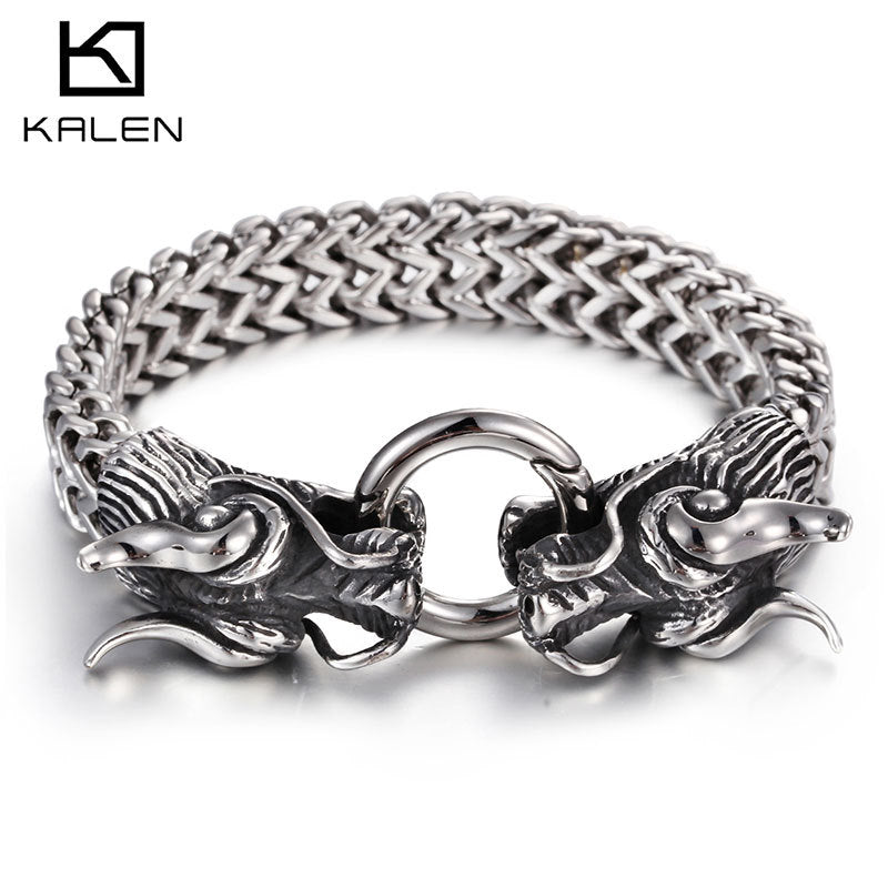 Men's Multilayer Bracelet - Domineering Double Dragon - Men's Bracelet Faucet Buckle