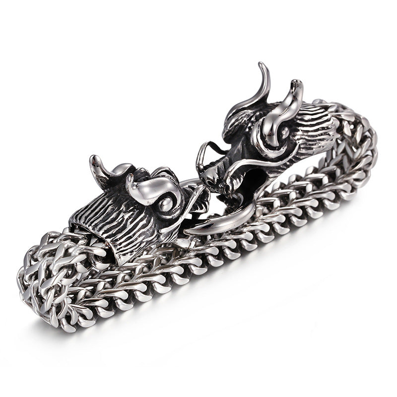 Men's Multilayer Bracelet - Domineering Double Dragon - Men's Bracelet Faucet Buckle
