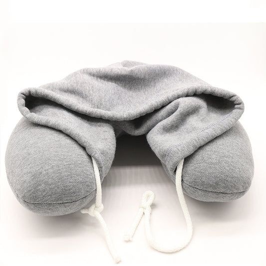 Hooded U-type nap cervical pillow micro-particle ---- Travel Pillow