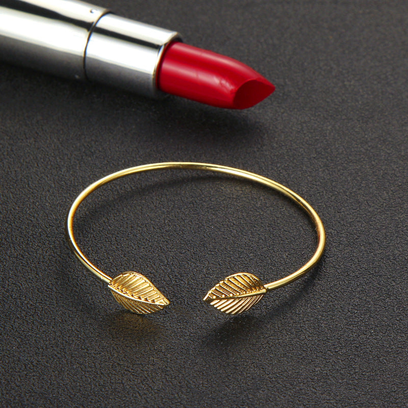 Bracelets - leaf ball alloy bracelet