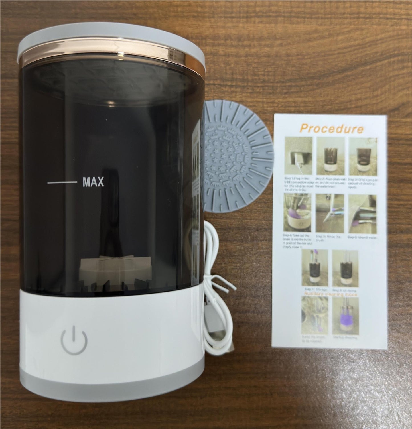 USB direct plug automatic makeup brush cleaner - lazy electric cleaning and drying two-in-one