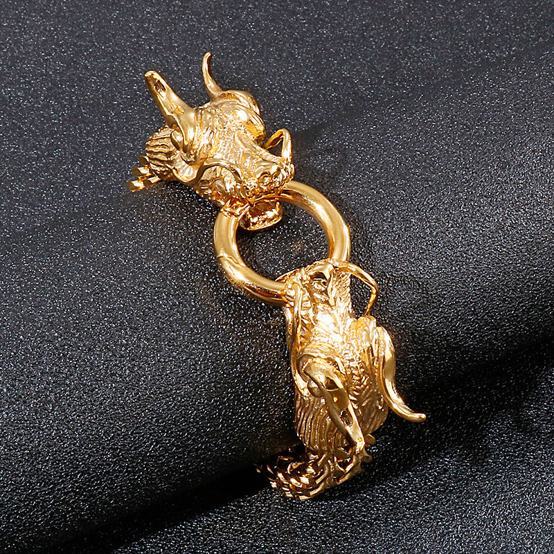 Men's Multilayer Bracelet - Domineering Double Dragon - Men's Bracelet Faucet Buckle