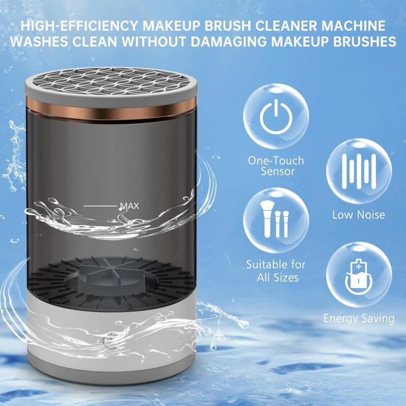 USB direct plug automatic makeup brush cleaner - lazy electric cleaning and drying two-in-one