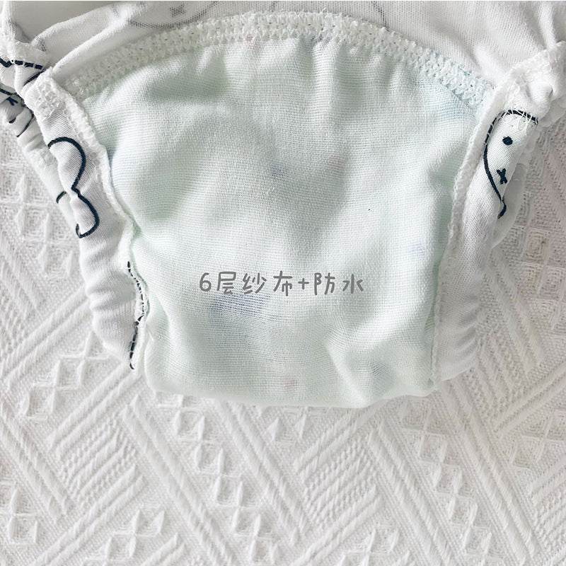 Baby training pants - 6 layers of gauze diaper pocket