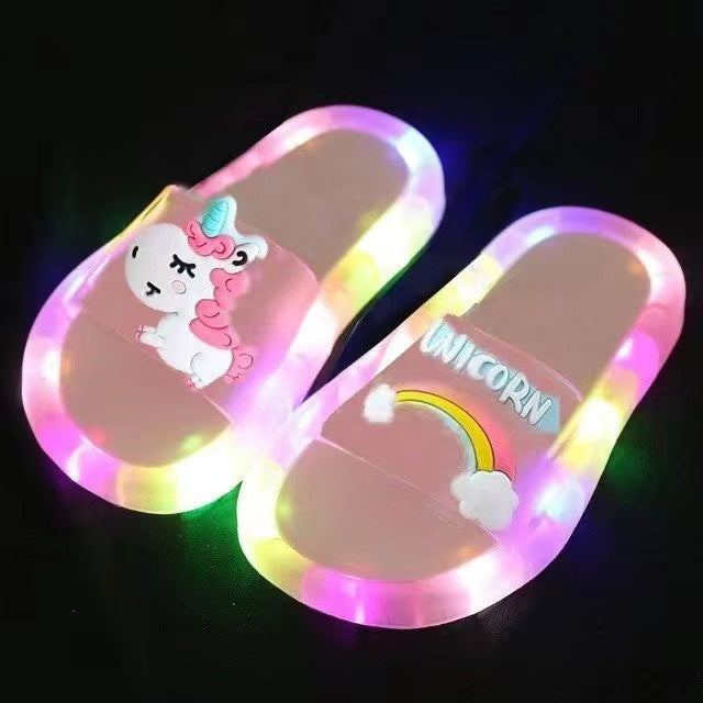 Children's slippers -- shiny lights - boys and girls children's luminous sandals