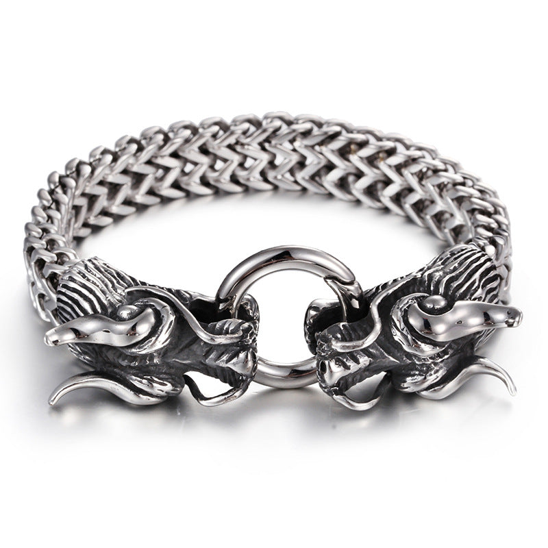 Men's Multilayer Bracelet - Domineering Double Dragon - Men's Bracelet Faucet Buckle