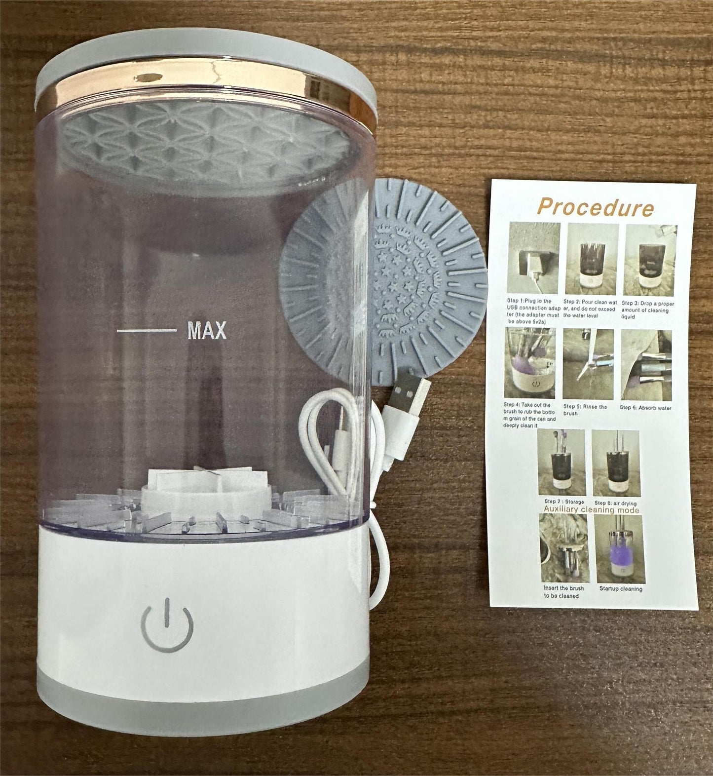 USB direct plug automatic makeup brush cleaner - lazy electric cleaning and drying two-in-one