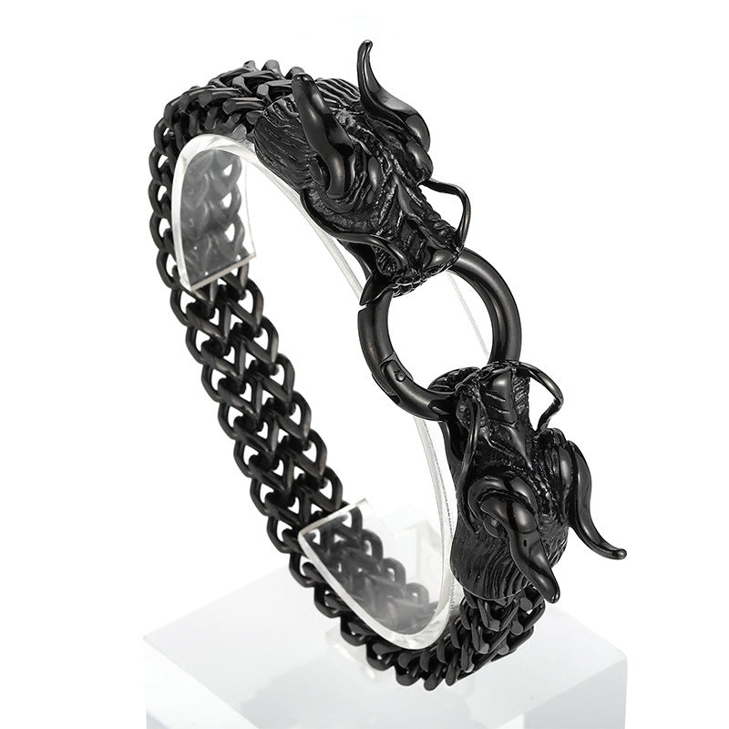 Men's Multilayer Bracelet - Domineering Double Dragon - Men's Bracelet Faucet Buckle