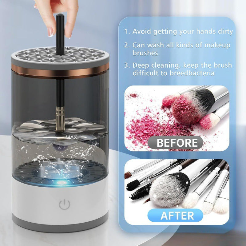 USB direct plug automatic makeup brush cleaner - lazy electric cleaning and drying two-in-one