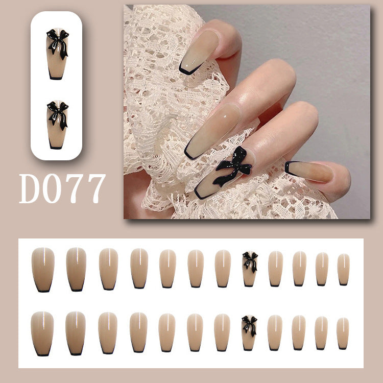 Wearable nails, fake nails, long water drops, European and American manicure, colorful small manicure tools, finished ladder-shaped nails